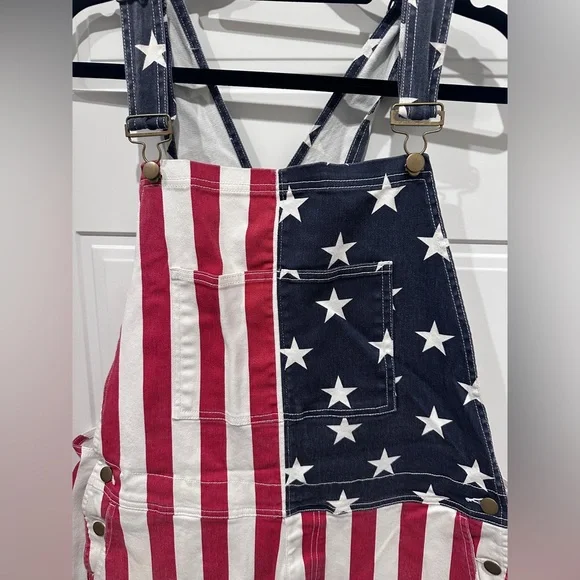 Chubbies American Flag Overalls - Picture 2 of 6
